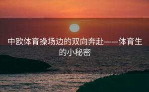 中欧体育操场边的双向奔赴——体育生的小秘密