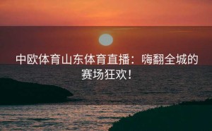 中欧体育山东体育直播：嗨翻全城的赛场狂欢！