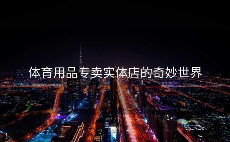 体育用品专卖实体店的奇妙世界