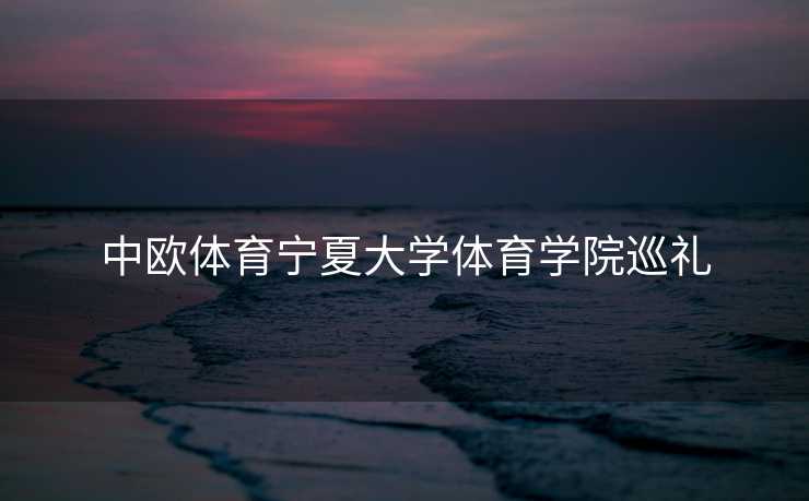 中欧体育宁夏大学体育学院巡礼