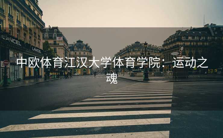 中欧体育江汉大学体育学院：运动之魂