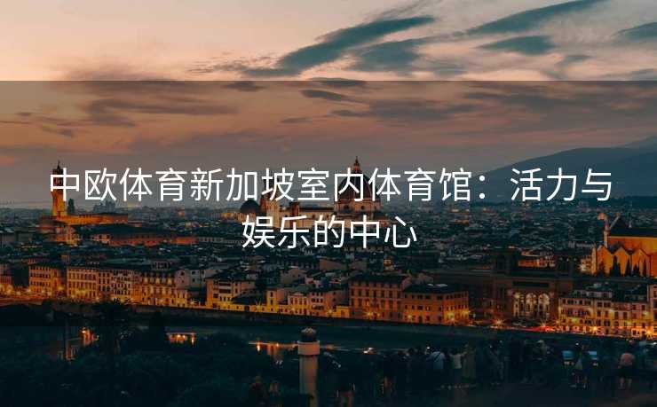 中欧体育新加坡室内体育馆：活力与娱乐的中心
