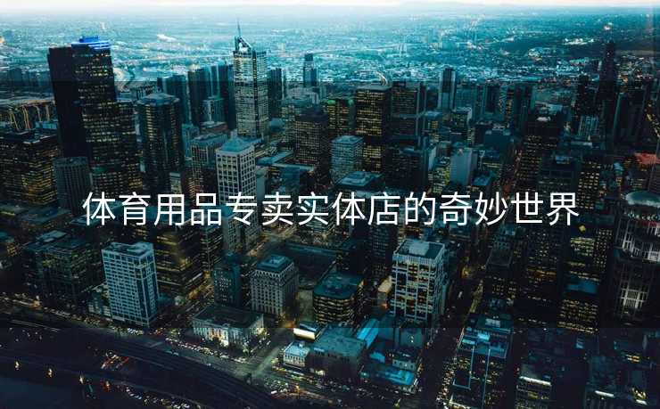 体育用品专卖实体店的奇妙世界