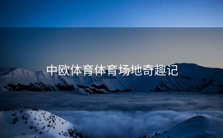 中欧体育体育场地奇趣记