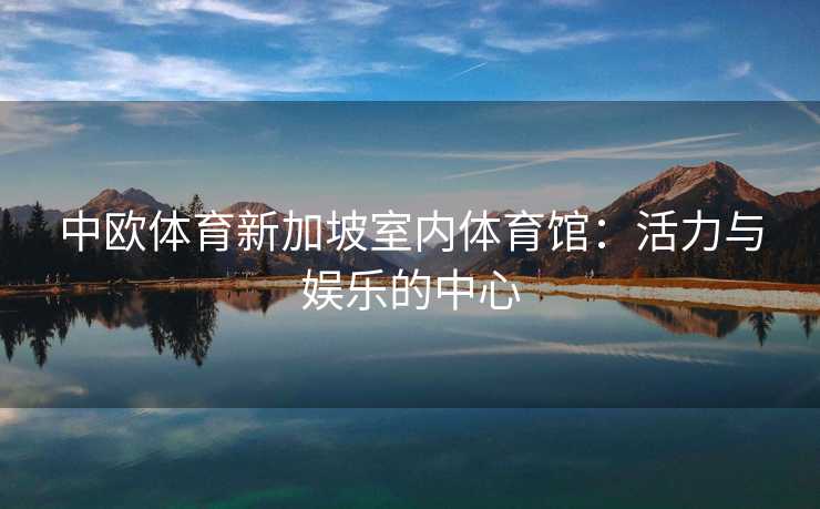 中欧体育新加坡室内体育馆：活力与娱乐的中心