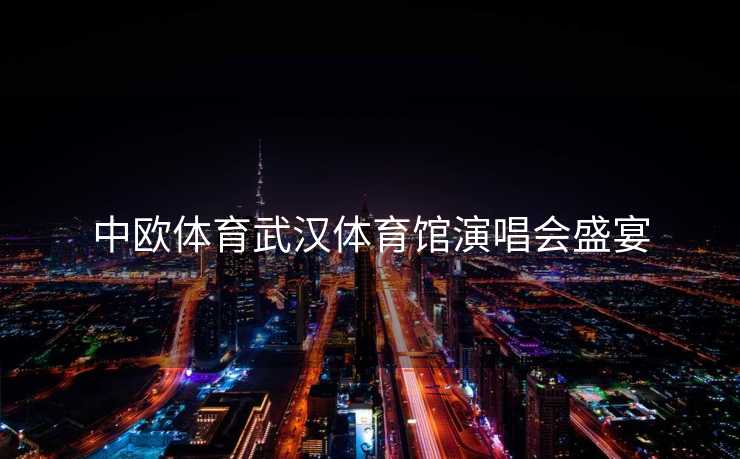 中欧体育武汉体育馆演唱会盛宴