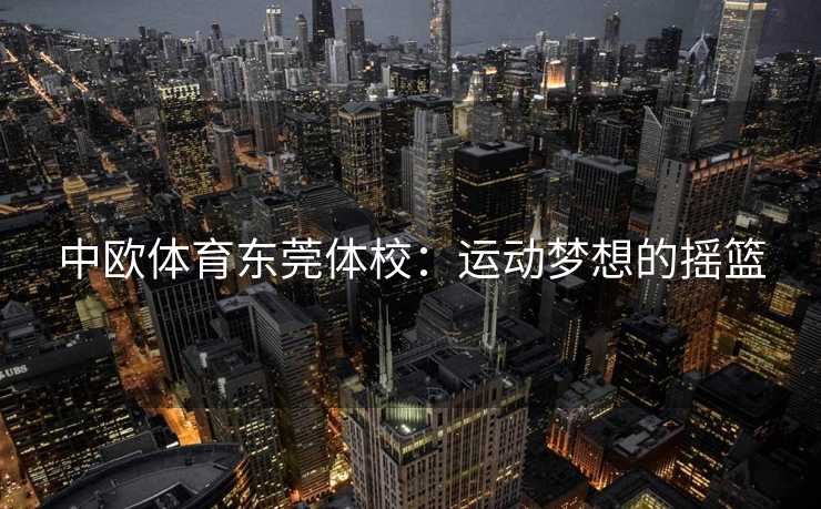中欧体育东莞体校：运动梦想的摇篮