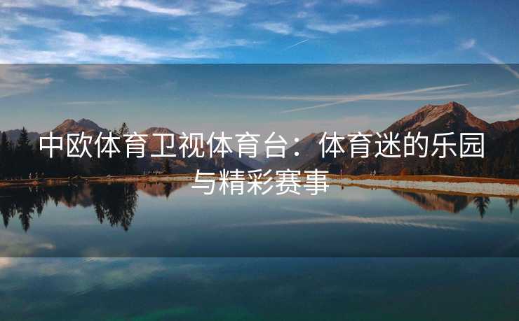 中欧体育卫视体育台：体育迷的乐园与精彩赛事