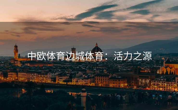 中欧体育边城体育：活力之源