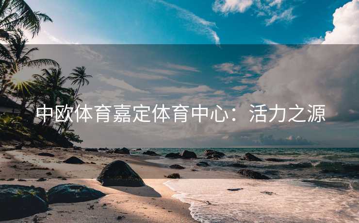 中欧体育嘉定体育中心：活力之源