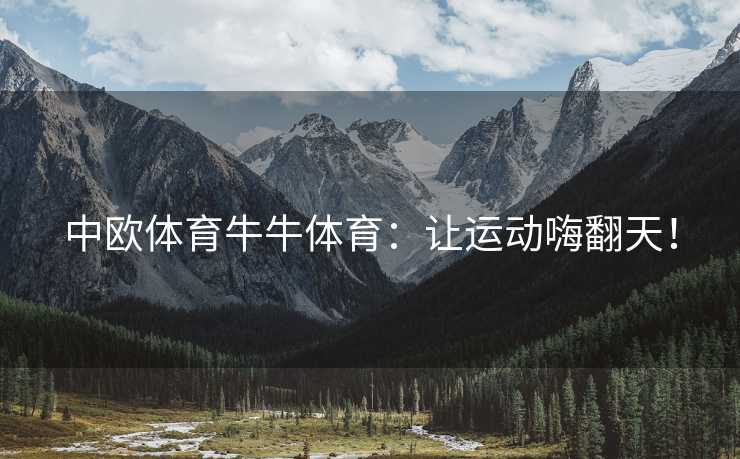 中欧体育牛牛体育：让运动嗨翻天！
