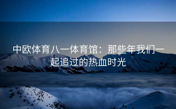 中欧体育八一体育馆：那些年我们一起追过的热血时光