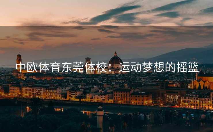 中欧体育东莞体校：运动梦想的摇篮