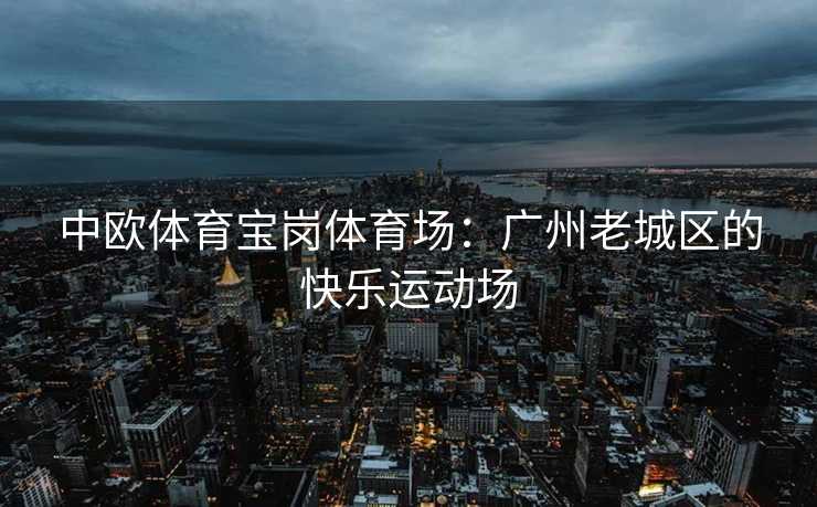 中欧体育宝岗体育场：广州老城区的快乐运动场