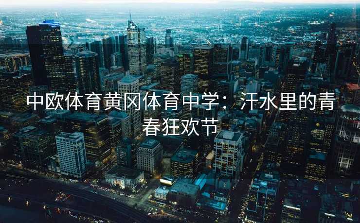 中欧体育黄冈体育中学：汗水里的青春狂欢节