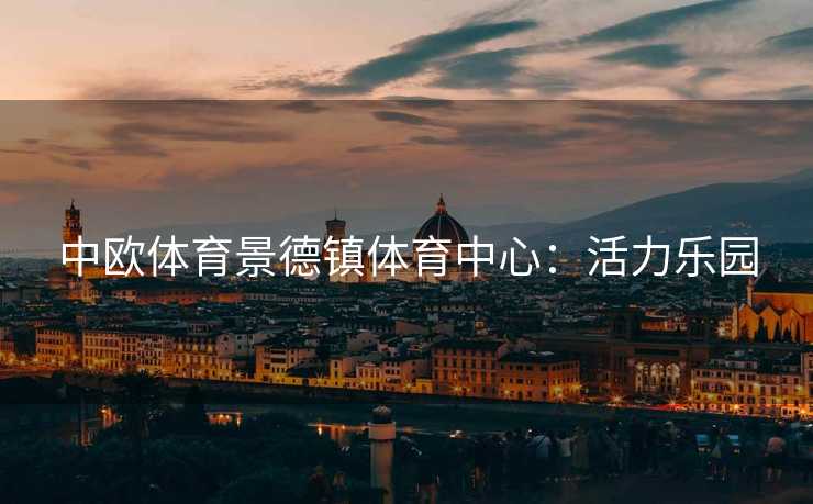 中欧体育景德镇体育中心：活力乐园