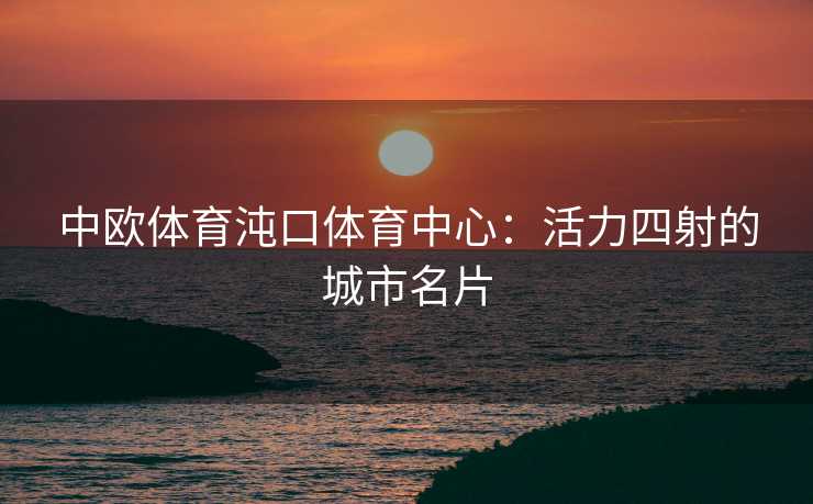 中欧体育沌口体育中心：活力四射的城市名片