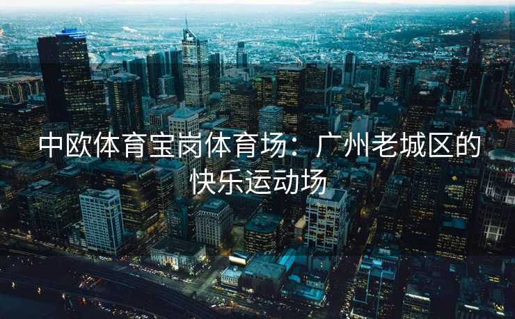 中欧体育宝岗体育场：广州老城区的快乐运动场