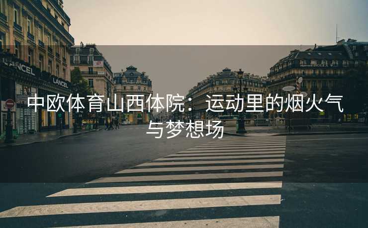 中欧体育山西体院：运动里的烟火气与梦想场