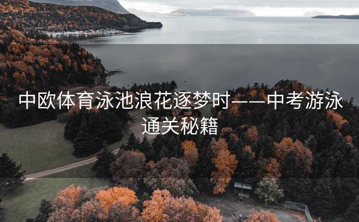 中欧体育泳池浪花逐梦时——中考游泳通关秘籍