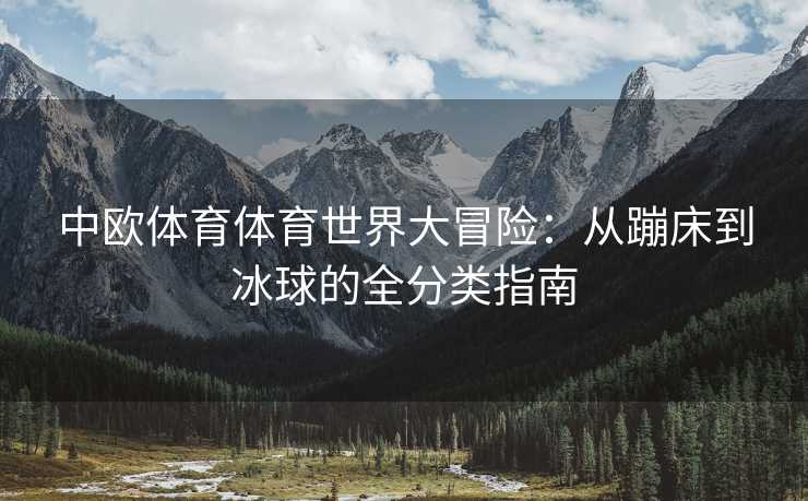 中欧体育体育世界大冒险：从蹦床到冰球的全分类指南