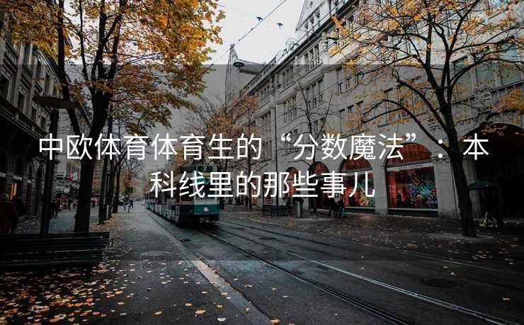 中欧体育体育生的“分数魔法”：本科线里的那些事儿