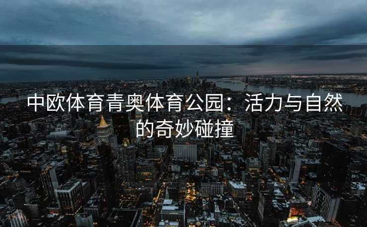 中欧体育青奥体育公园：活力与自然的奇妙碰撞