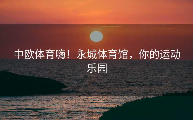 中欧体育嗨！永城体育馆，你的运动乐园