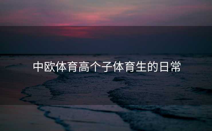 中欧体育高个子体育生的日常
