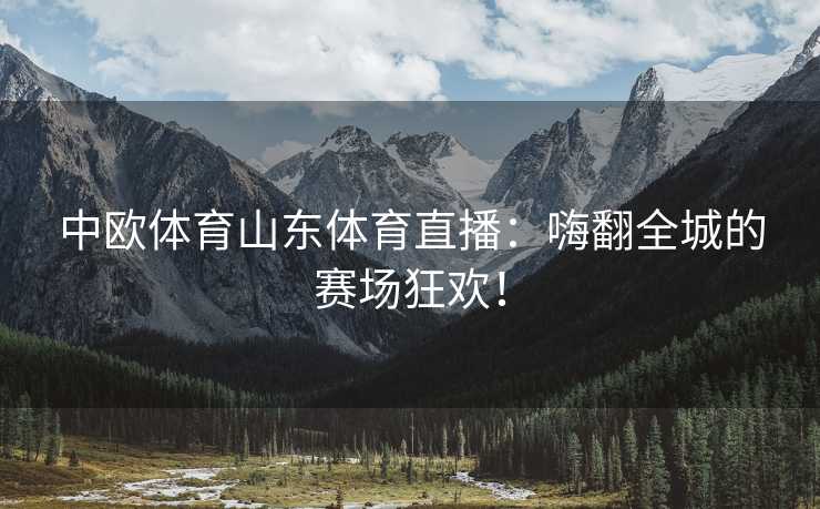 中欧体育山东体育直播：嗨翻全城的赛场狂欢！