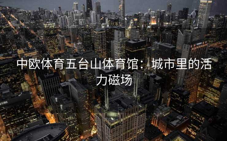 中欧体育五台山体育馆：城市里的活力磁场