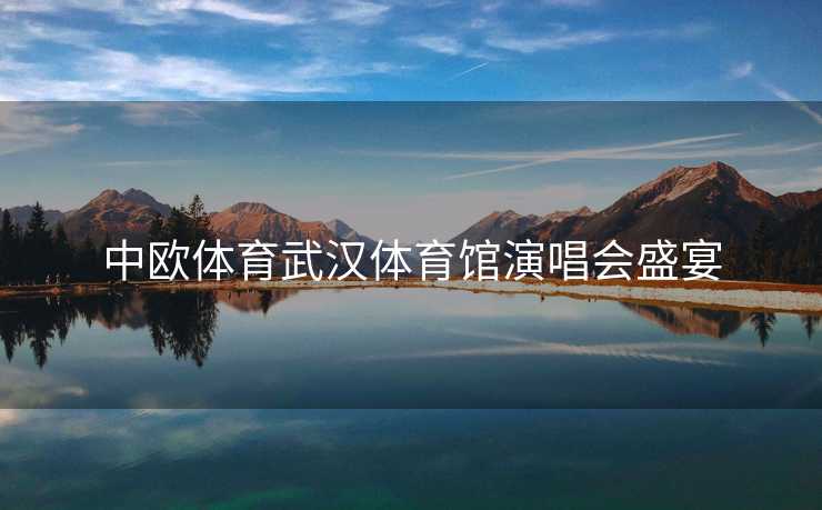 中欧体育武汉体育馆演唱会盛宴