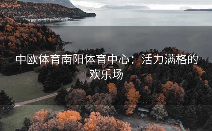 中欧体育南阳体育中心：活力满格的欢乐场