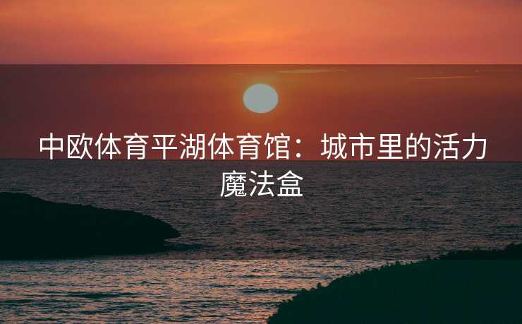 中欧体育平湖体育馆：城市里的活力魔法盒