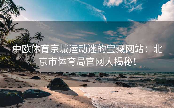 中欧体育京城运动迷的宝藏网站：北京市体育局官网大揭秘！