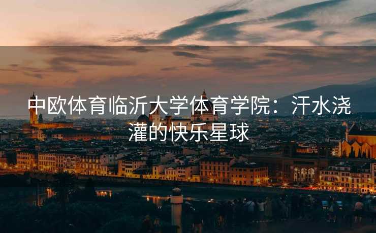 中欧体育临沂大学体育学院：汗水浇灌的快乐星球