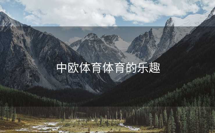 中欧体育体育的乐趣