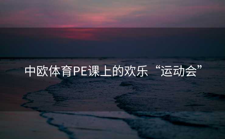 中欧体育PE课上的欢乐“运动会”