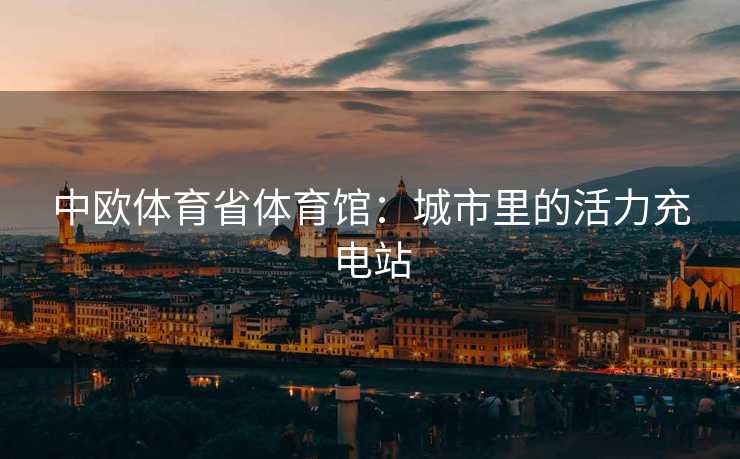 中欧体育省体育馆：城市里的活力充电站