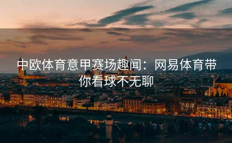 中欧体育意甲赛场趣闻：网易体育带你看球不无聊