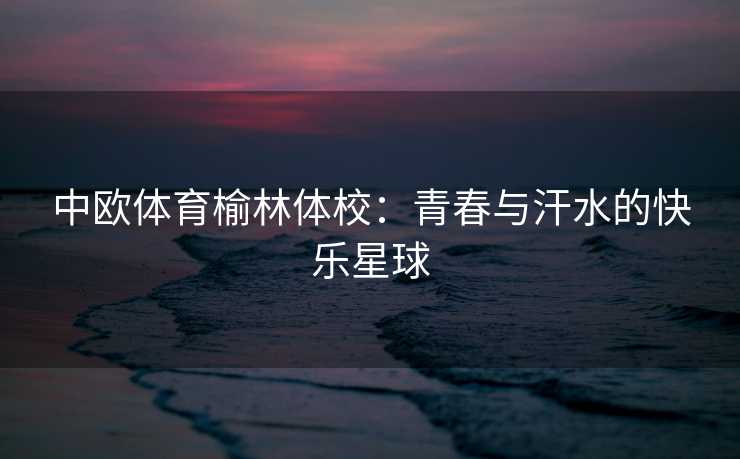 中欧体育榆林体校：青春与汗水的快乐星球