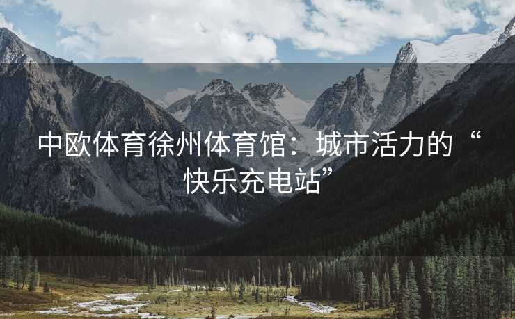 中欧体育徐州体育馆：城市活力的“快乐充电站”