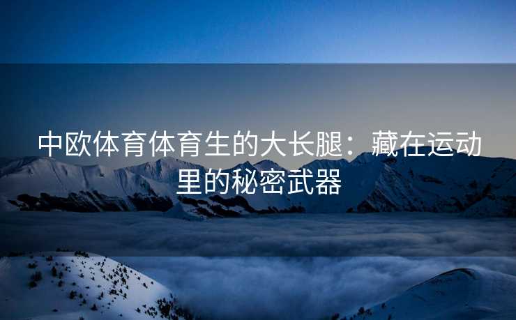 中欧体育体育生的大长腿：藏在运动里的秘密武器
