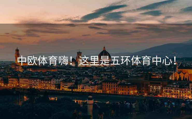 中欧体育嗨！这里是五环体育中心！