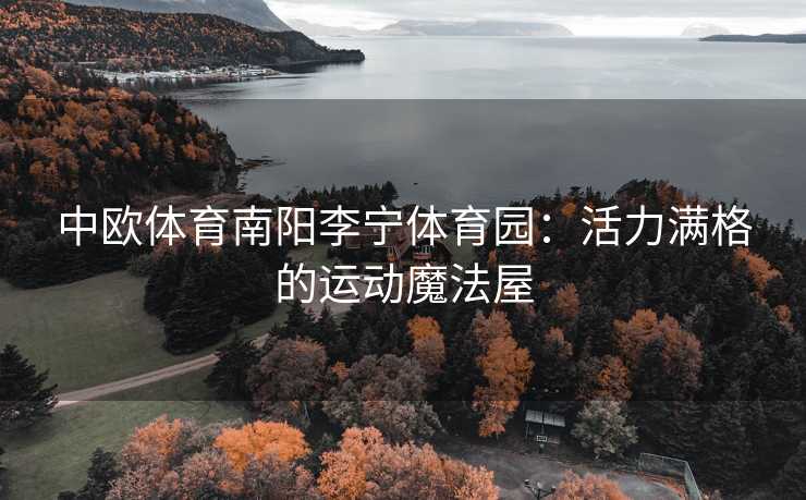 中欧体育南阳李宁体育园：活力满格的运动魔法屋