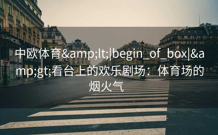 中欧体育&lt;|begin_of_box|&gt;看台上的欢乐剧场：体育场的烟火气  