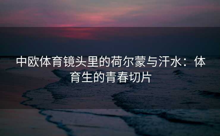 中欧体育镜头里的荷尔蒙与汗水：体育生的青春切片