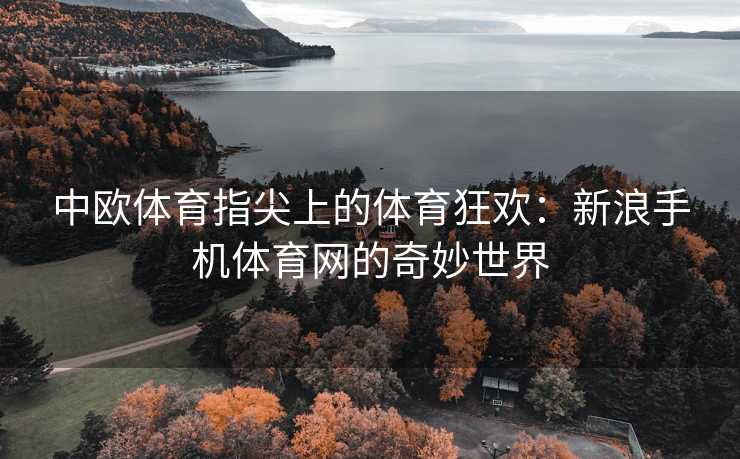 中欧体育指尖上的体育狂欢：新浪手机体育网的奇妙世界