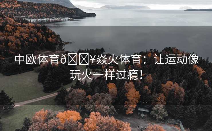 中欧体育🔥焱火体育：让运动像玩火一样过瘾！