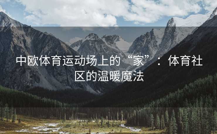 中欧体育运动场上的“家”:体育社区的温暖魔法 中欧体育运动场上的“家”:体育社区的温暖魔法